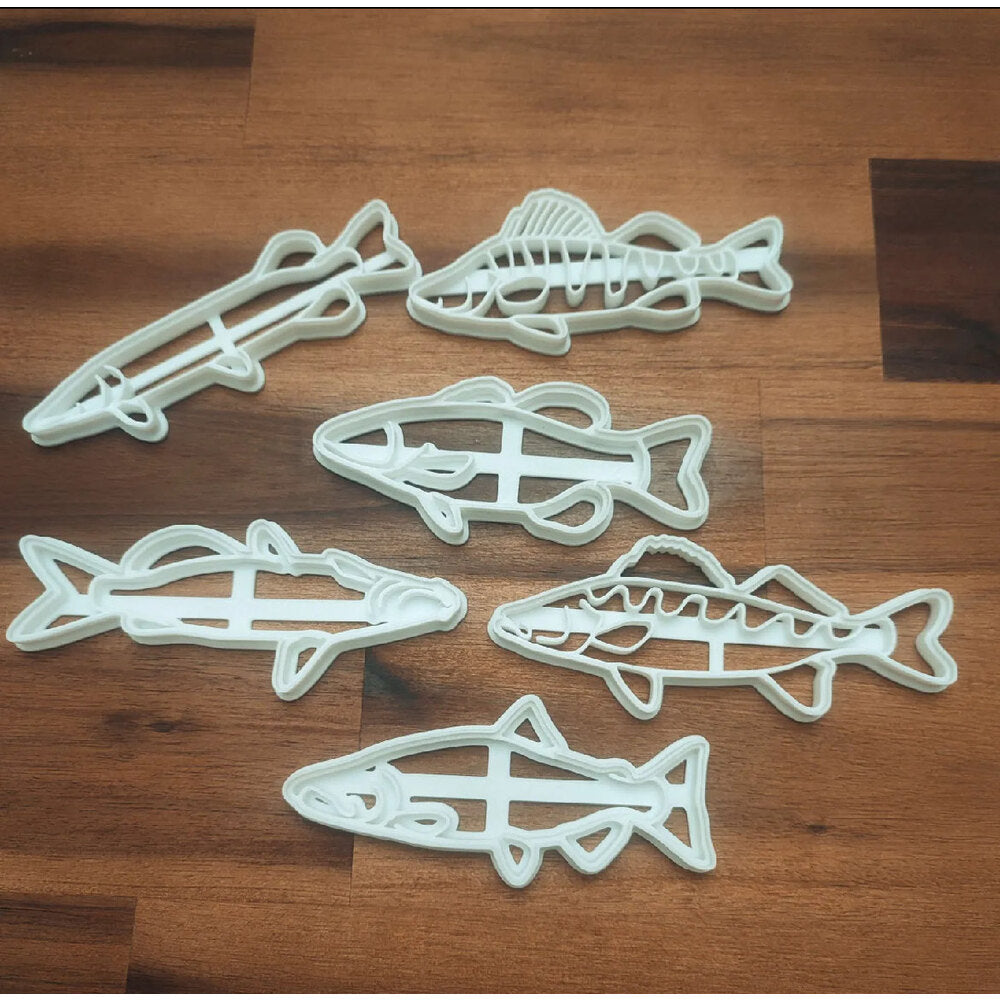 Balık Şekilli Kurabiye Kalıbı Seti | 6’lı Gıda ile Temasa Uygun | ESLDecor
