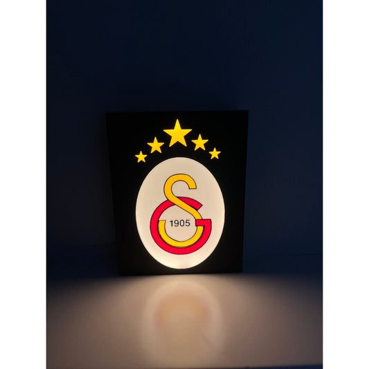 Sarı Kırmızı Renkli Taraftar LED Gece Lambası - Masa Lambası | ESLDecor