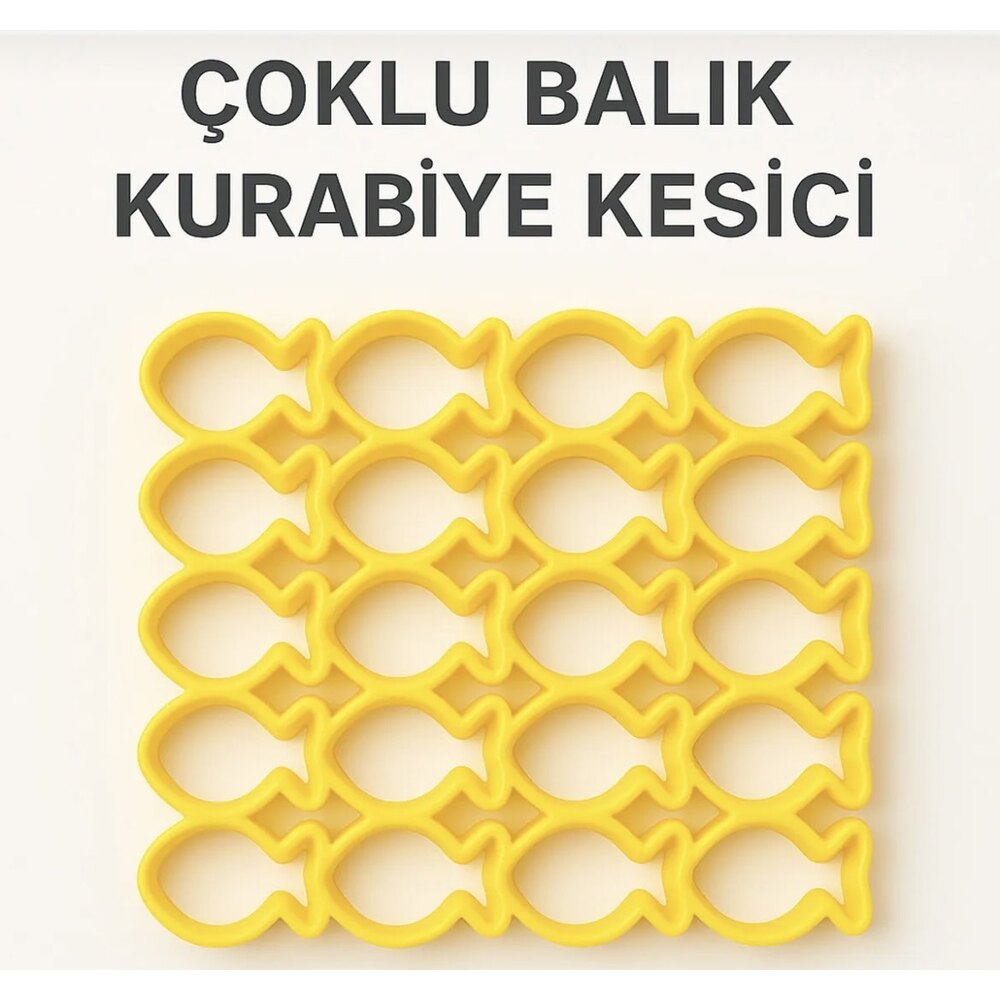 Çocuklara Evde Balık Kraker Keyfi! Pratik 20'li Kesici Kalıp | Hamur, Şeker Ve Oyun Hamuru Için | ESLDecor