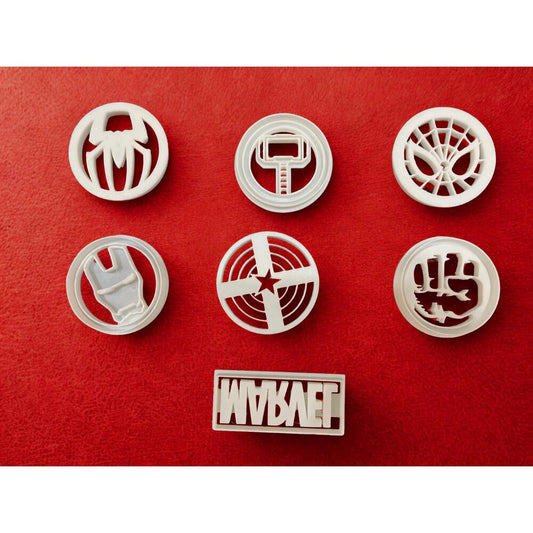 6’lı Marvel Süper Kahraman Kurabiye Kalıbı | Gıda ile temesa uygun | ESLDecor