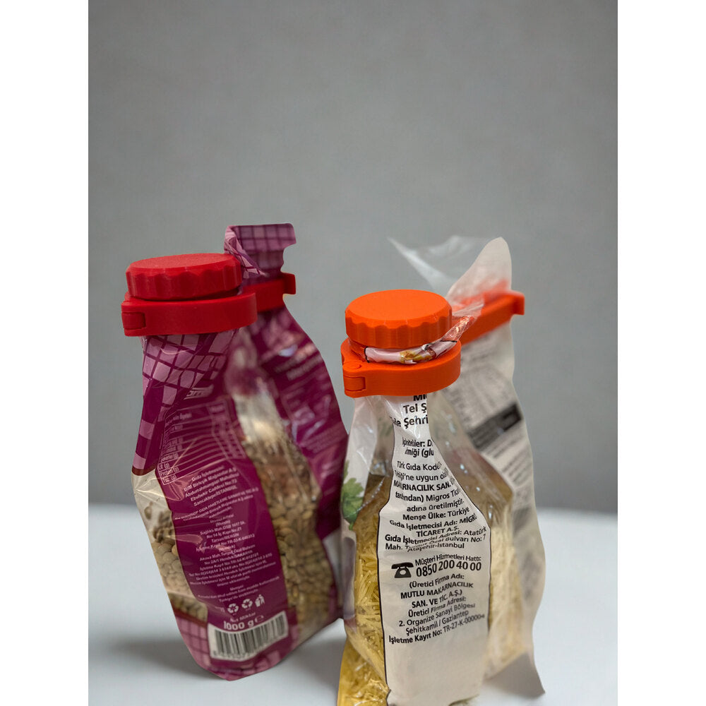 6’lı Farklı Boyutlarda Kilitli Dökme Kapak – Gıda Poşetleri İçin Klipsli Pratik Çözüm | ESLDecor