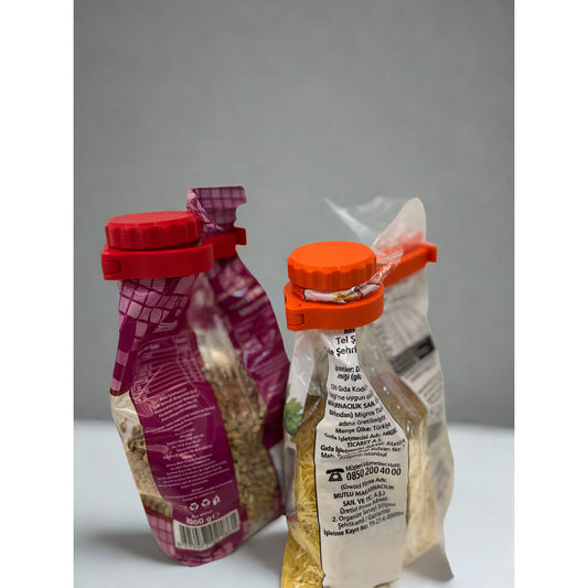 6’lı Farklı Boyutlarda Kilitli Dökme Kapak – Gıda Poşetleri İçin Klipsli Pratik Çözüm | ESLDecor