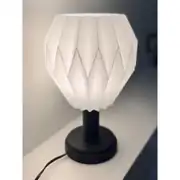 Origami tasarım masa lambası, geometrik beyaz abajur