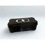 Siyah pil saklama kutusu, kapalı görünüm