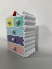 Krema dokulu pasta organizer yan görünüm