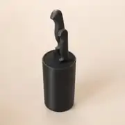 Siyah modern bıçak saklama seti, bıçak sapı görünümlü