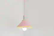 Pembe dokulu dekoratif avize, ampullü