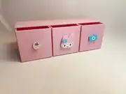 Pembe karakterli 3 çekmeceli saklama kutusu