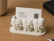 Ortodontist kartvizitlik, dişler ve tel detaylı