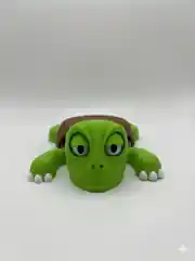 Uykucu sevimli kaplumbağa bardak altlığı, önden