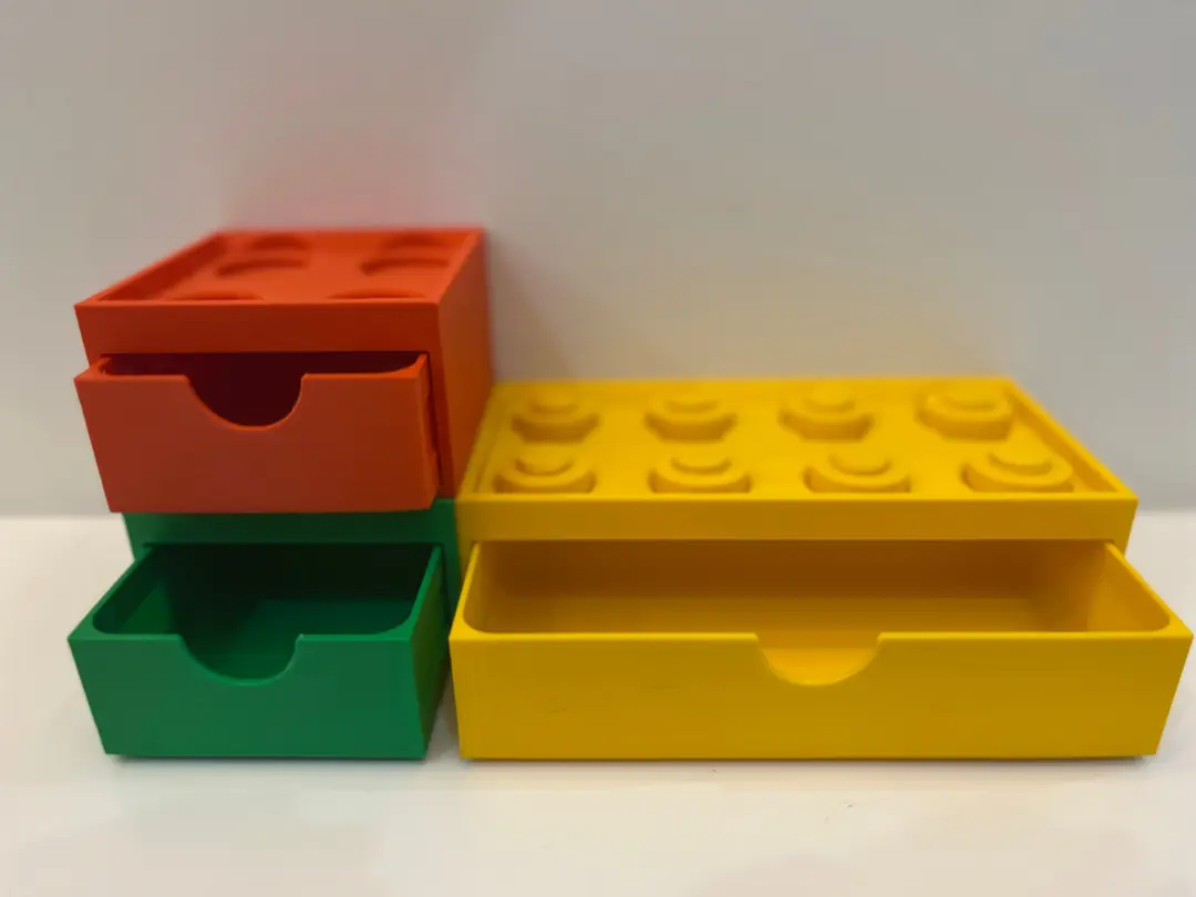 Blok çekmeceli organizer seti, açık sarı çekmece