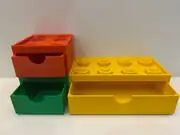 Blok çekmeceli organizer seti, açık sarı çekmece