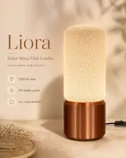 Liora dokulu lamba bakır gövde, sıcak ışık