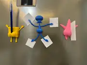 Renkli mıknatıslı kâğıt tutucular notları tutarken
