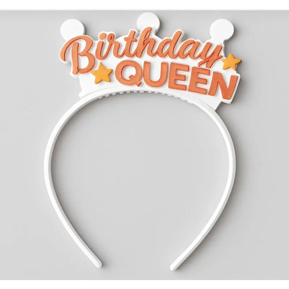 Doğum Günü Tacı - Birthday Queen Yazılı Biyoplastik