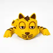 Sarı kedi figürlü hareketli bardak altlığı, önden