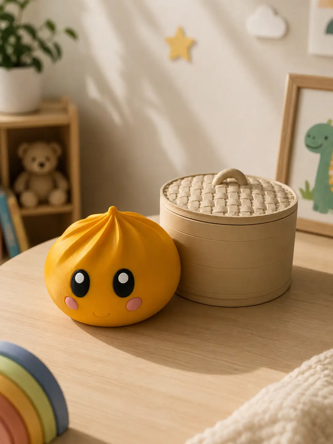 🥟 Squishy Bao Bun – Sevimli Dekoratif Figür | Özel Saklama Kutulu