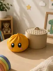 Squishy bao bun figürü saklama kutusuyla, çocuk odası
