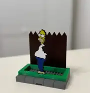 Çit desenli Homer süngerlik, boş görünüm