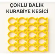 Çoklu balık kurabiye kesicisi, sarı biyoplastik kalıp
